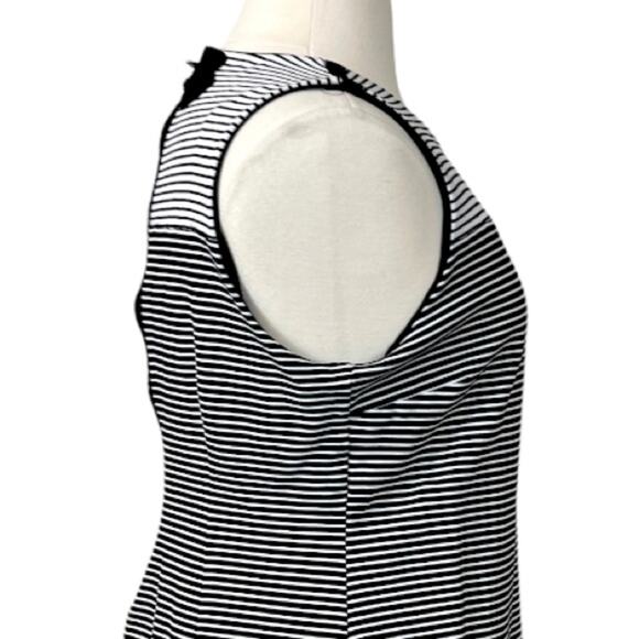 Isaac Mizrahi IMNYC Women's Black White Stripe Ponte Knit Sheath Dress Size XL - Picture 7 of 11